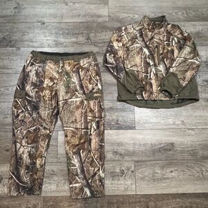 Vintage Y2K ScentLok Realtree Camo Jacket Pants Set Hunting Full Season Mens XL